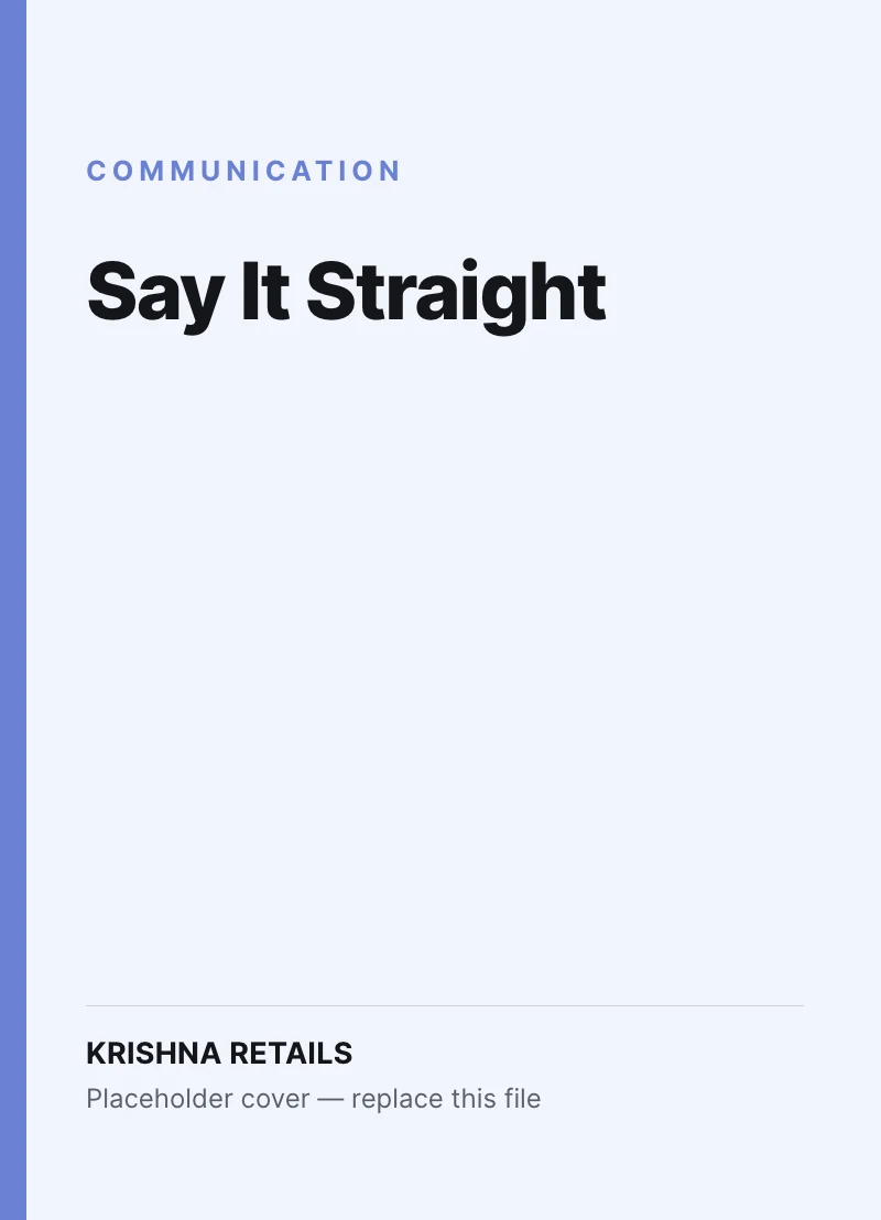 Cover of Say It Straight